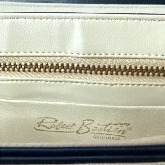 Robert Bestien Originals Womens Vintage 1950s Navy Blue Leather Accordion Purse - Picture 7 of 7